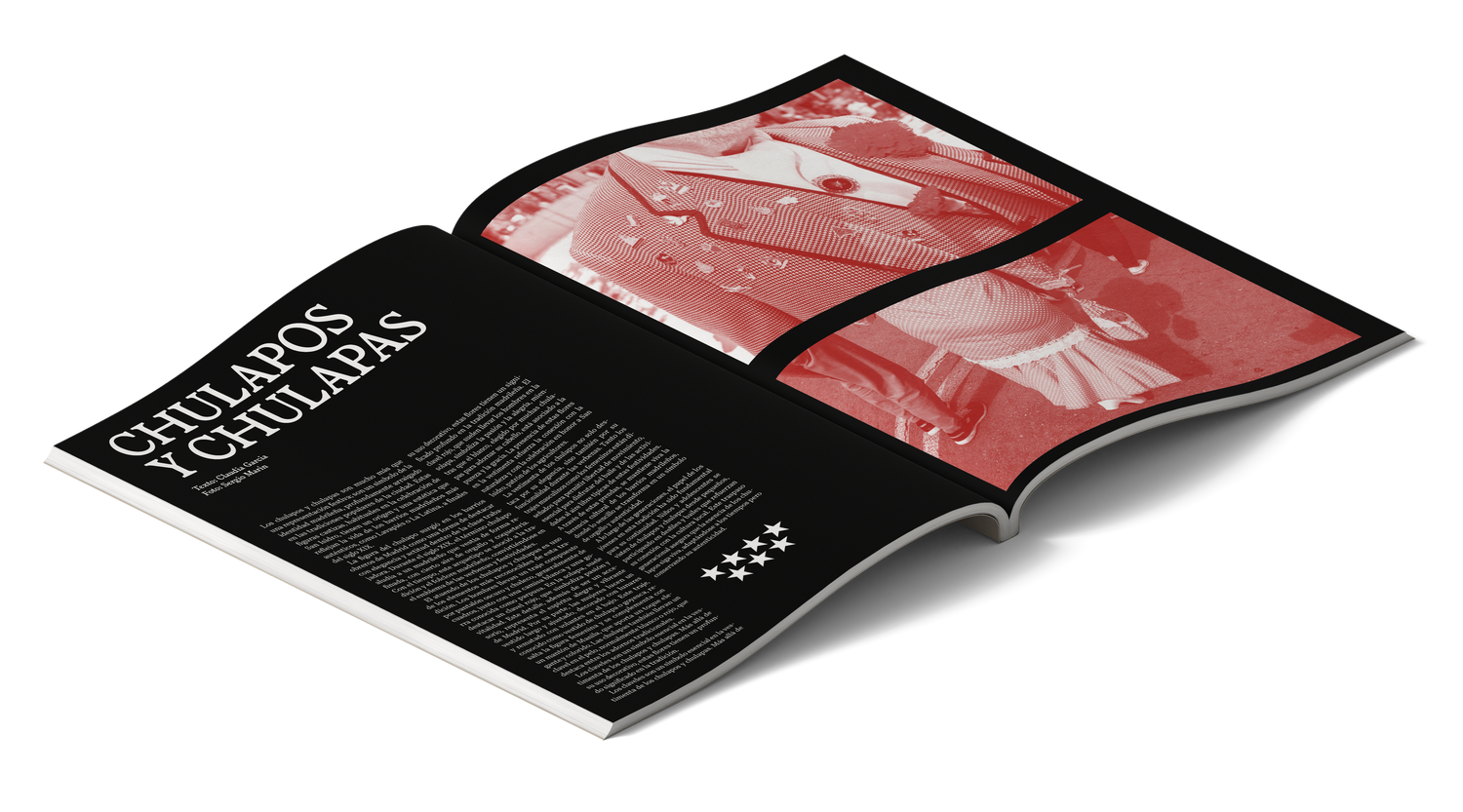 Mockup abierto de la revista Verbena
